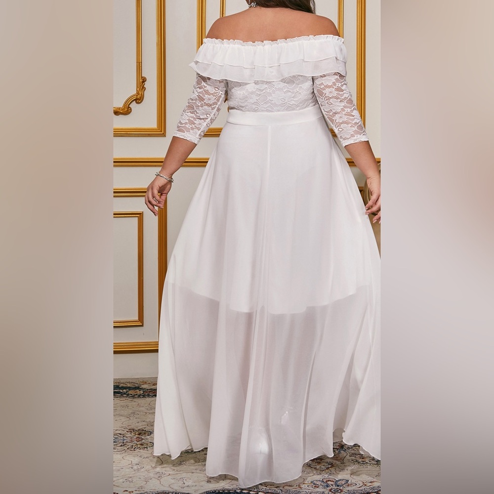 Off-White Plus Size Bridal Boutique Dress - Picture 4 of 8